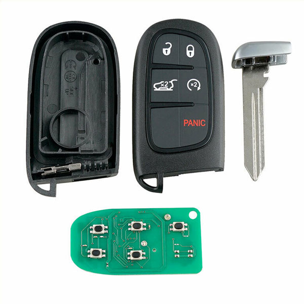 5 Buttons 433Mhz ID46 Chip Smart Car Remote Key For Dodge Ram 1500 2500 3500