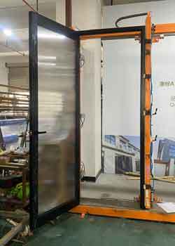 Australian Standard 100 Series Aluminum Swing Door with Double-layer Tempered Glass and Minimalist Slim-Frame