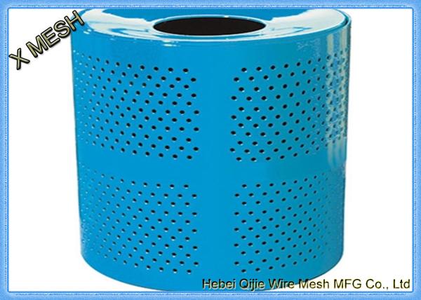 Round Hole Perforated Metal Mesh , PVC Coated Perforated Aluminum Sheet Metal