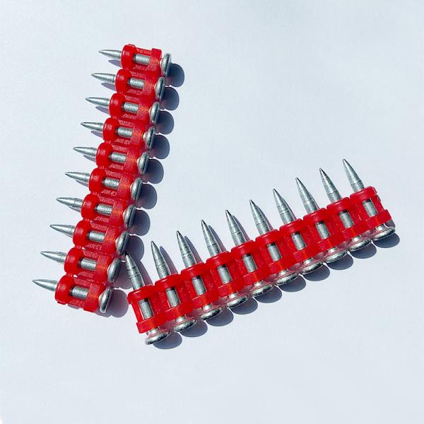 Steel 60 Mechanical Galvanizing Gas Concrete Nails with Reinforced Red Collated Stripe