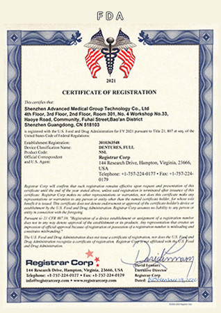 Advanced Dental Laboratory Сертификации