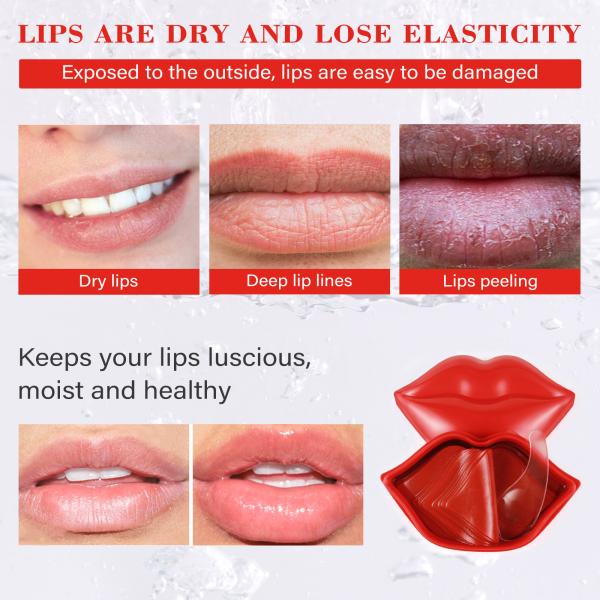 Sleeping Hydrogel Collagen Lip Mask Natural Crystal Hydrating