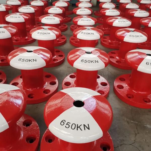 650KN Pillar Type Cast Steel Port Bollard Boat Galvanized Mooring Protection