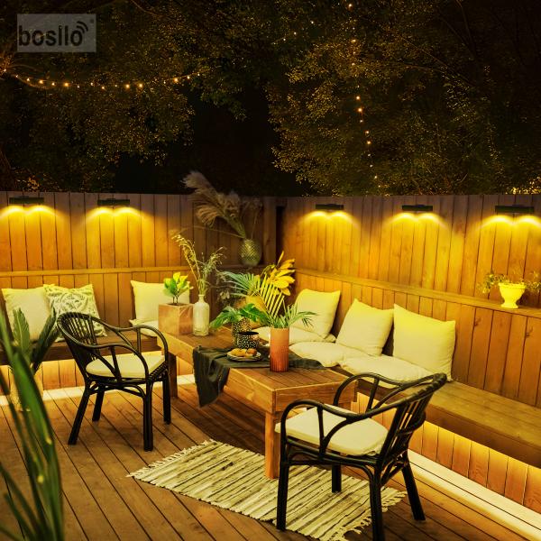 Lumières solaires pour jardinage à paroi 6000K Lumière blanche ou 3000K Lumière chaude