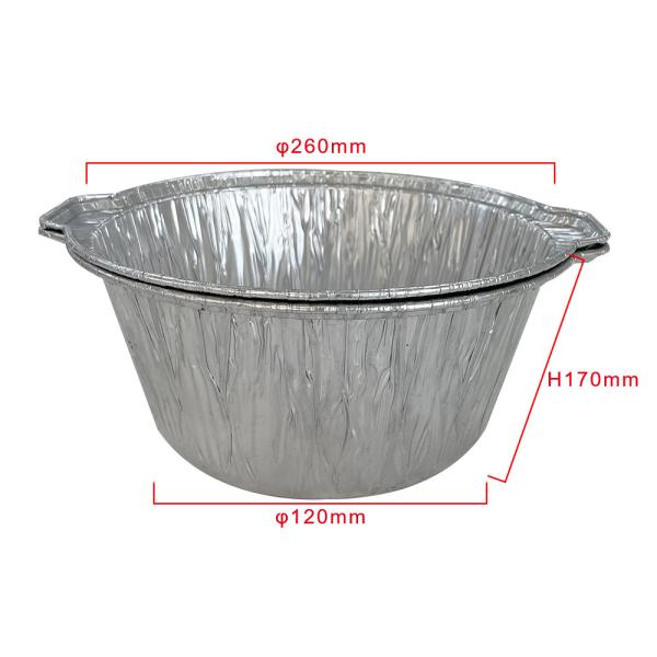 Food Container Heavy Duty Disposable Aluminum Foil Pot With Lid for Takeaway Container
