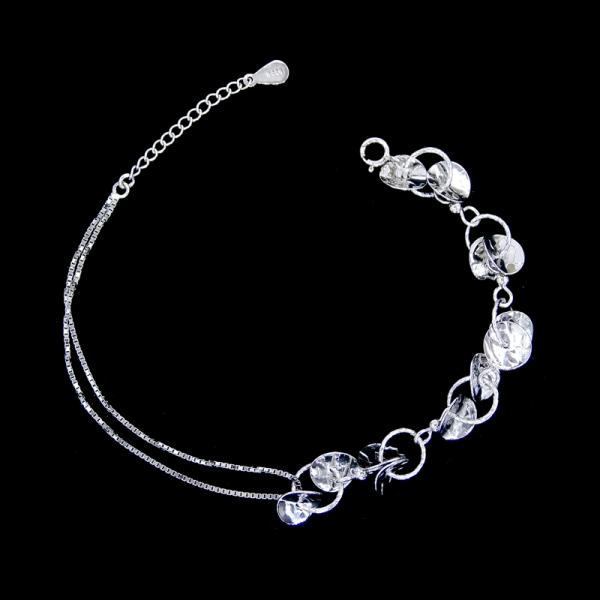 Украшения платины 925 браслета серебряной свадьбы деталей падения чистые