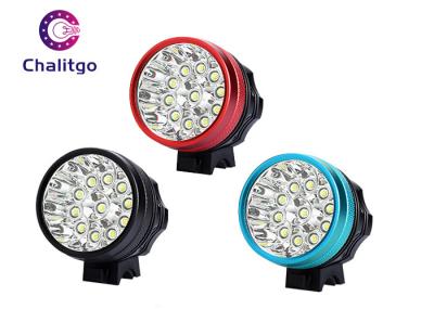 Black Red Flashing LED Bike Lights 11 Gree LEDs T6 6600 MAh AC 100~240V