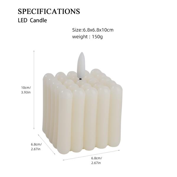 LED Lanterns Real Wax Flameless LED Candles In Bullet Shape Battery Operated Warm White