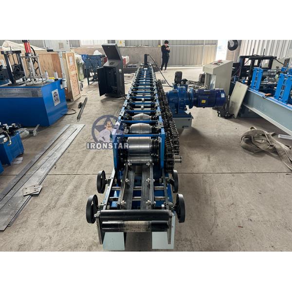 “Automatic Two Sizes U Channel Roll Former 30x50 30x70mm Roller Shutter Door Guide Rail Forming Machine Nicaragua Market U Guide Rail Forming Machine Combined 2 Size Shutter Door Track Roll Forming ”