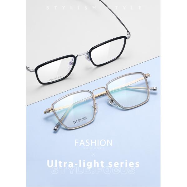 Стекел ацетата людей OEM простого дизайна титана черных оптически