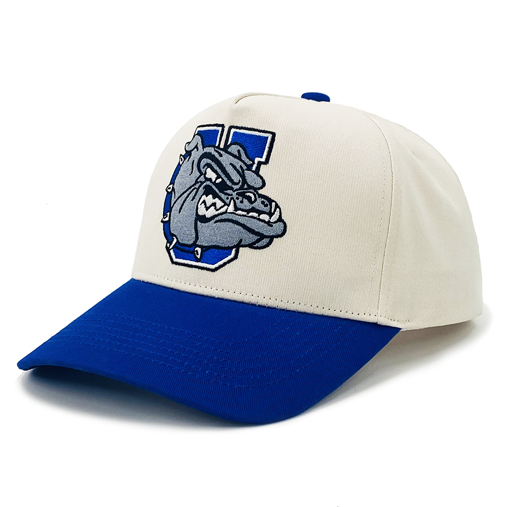 Custom Ball Caps 100% Cotton Unisex Embroidery Logo 5 Panel Structured Two tone Snapback A Frame Sport