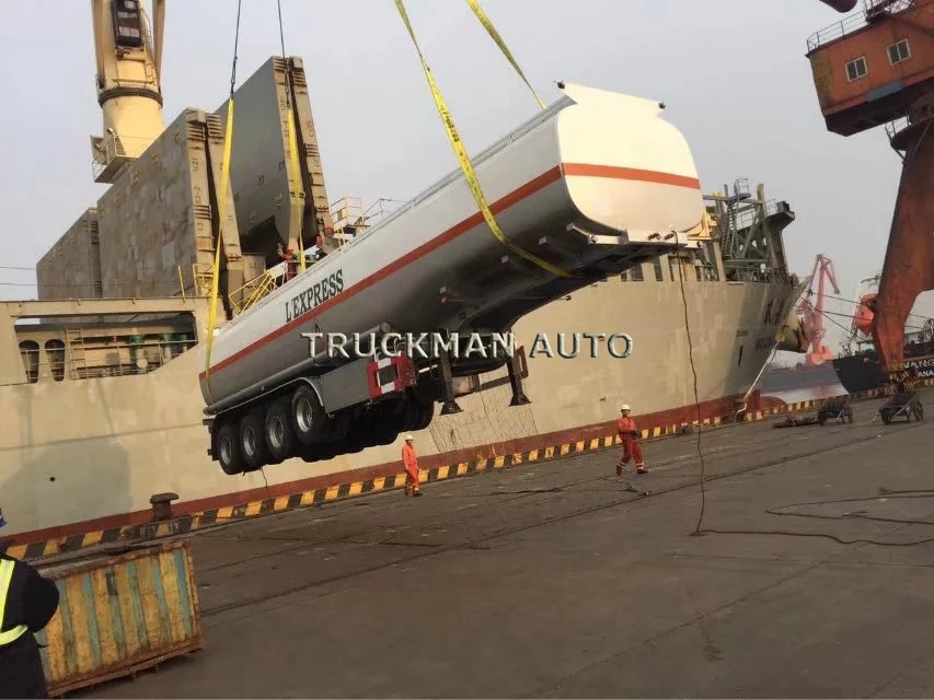 Бренд Трукман трейлера масляного бака 50 кубический 3 цапф с 50 тоннами емкости загрузки