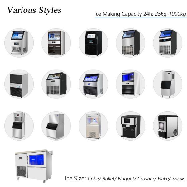 Fast Making Ice Stainless Steel Commercial Ice Cube Maker Machine and Fast Ice Production with 200kg 400kg 500kg Capacity