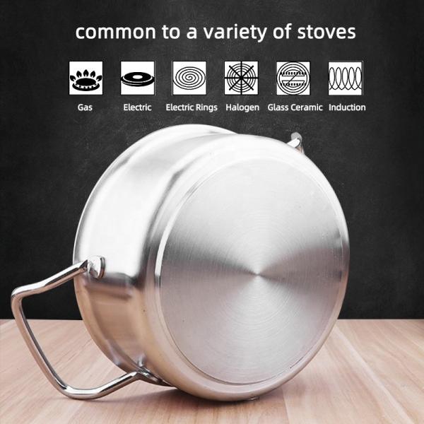 Factory Wholesale Stainless Steel Cooking Soup Stock Pot Thickened Compound Bottom Induction Korean Cookware Cooker Soup Pot