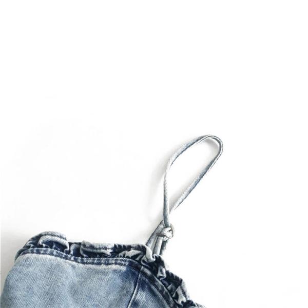 Одежда джинсовой ткани края пластинчатого гриба моды лета OEM фабрики соединяя женская изготовленная на заказ