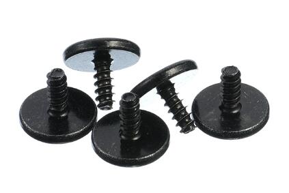 Big Flat Head Black Zinc Self Tapping Micro Screw M10x30 Size 8.8 Grade