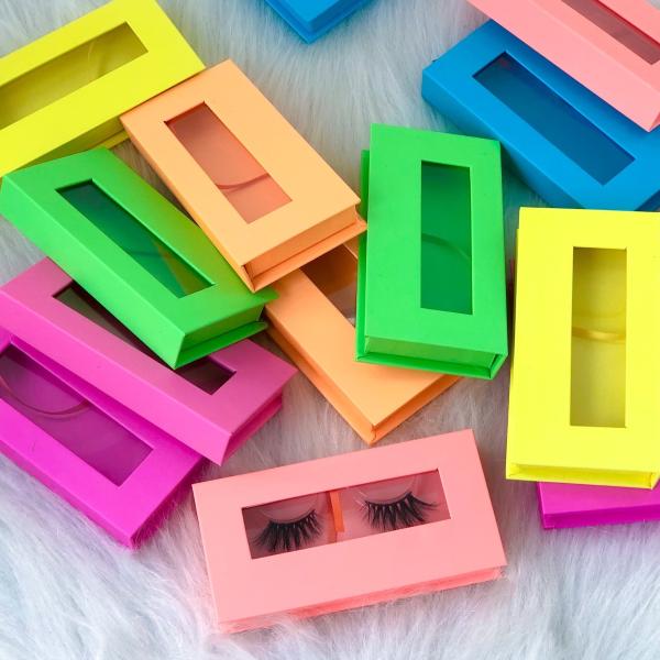 Customized Eyelash Packaging Box Faux Cils Logo Printed Magnetic Gift Boxes With Window