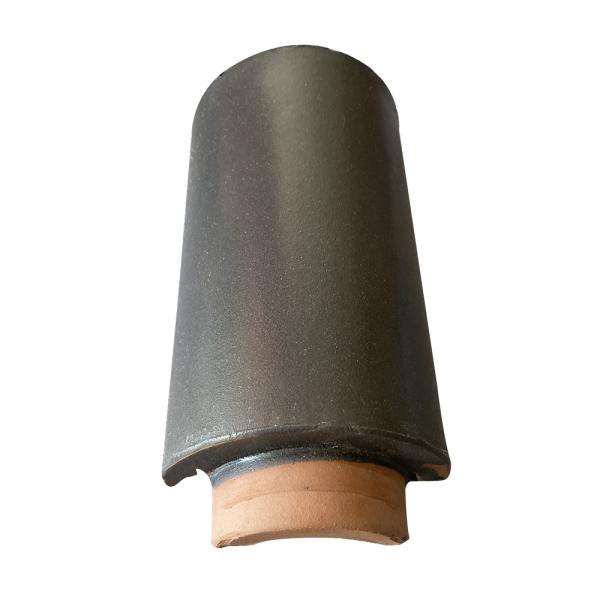 Antigua arcilla acristalada Edificio tradicional chino tejas de techo de la casa gris oscuro