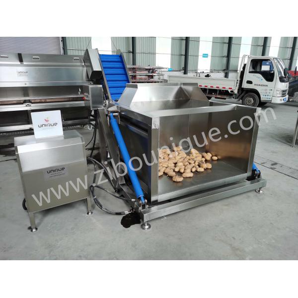 Máquina hidráulica para descargar sin complicaciones las verduras de raíz y más