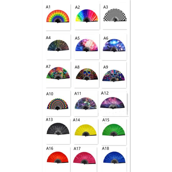 Hombres de las mujeres de bambú y festival de nylon del fan de la mano del plegamiento del paño para el partido