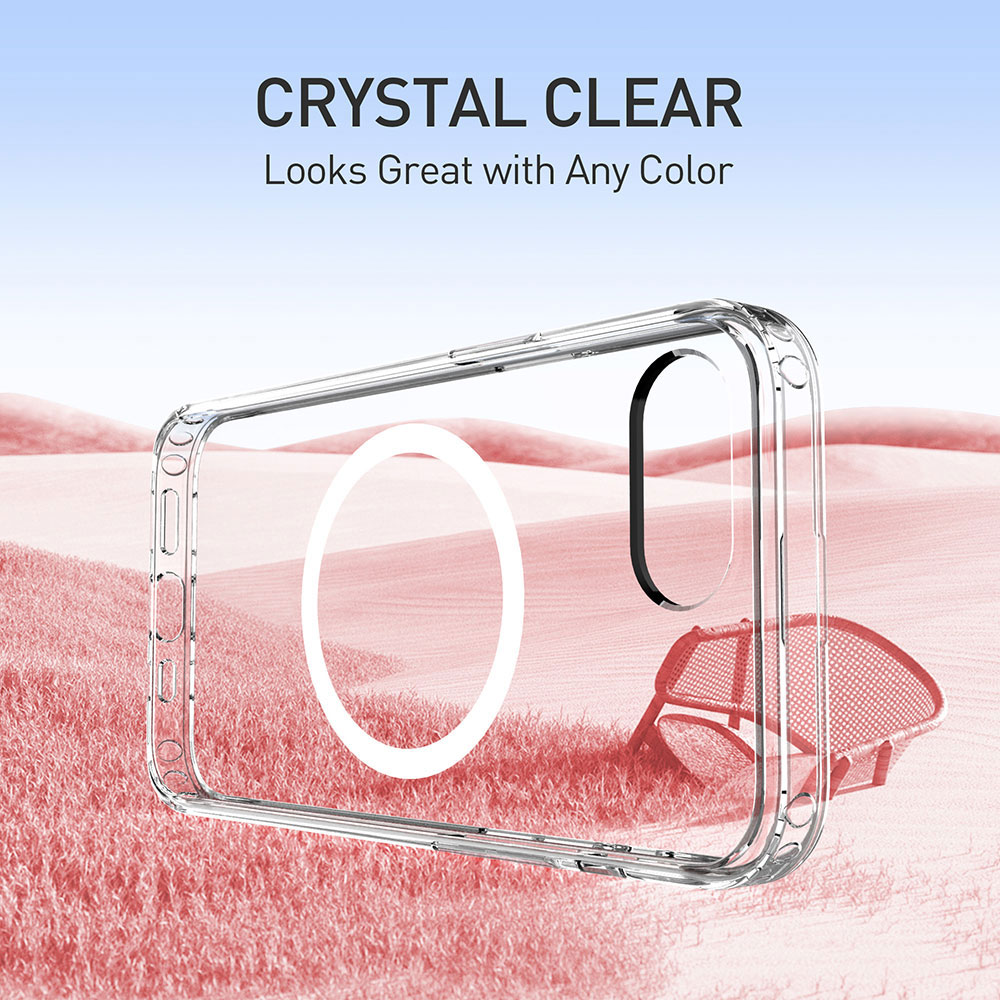 Laudtec Clear Phone Cases for Iphone 17E Air 17 16 Pro Max Tpu Pc Strong Magnetic Transparent Back Cover Custom Logo Oem Sjk1118