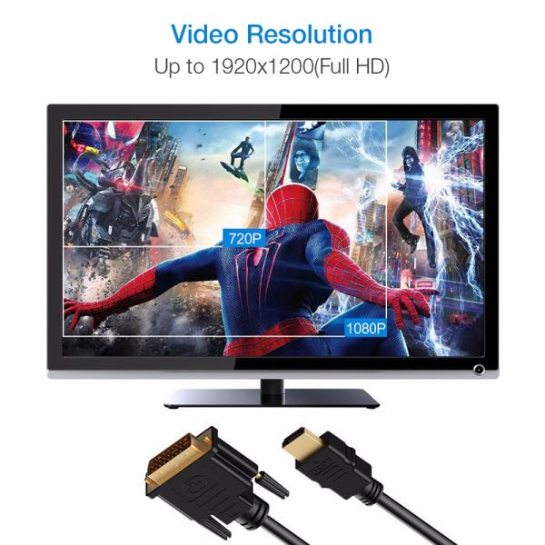 24K Gold Plated 1080P HDMI Male To DVI 24 + 1 Pin Male Cable Adapter