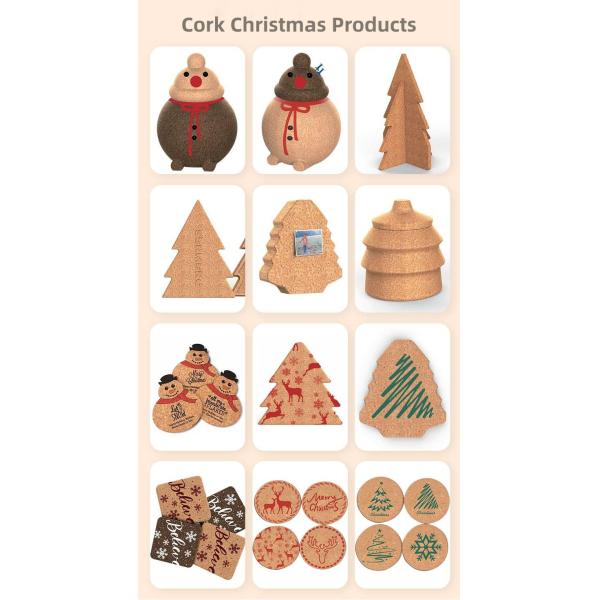 Эко Рождественский пробковый ремесло пробковый контейнер Складные коробки Декорации рабочий стол