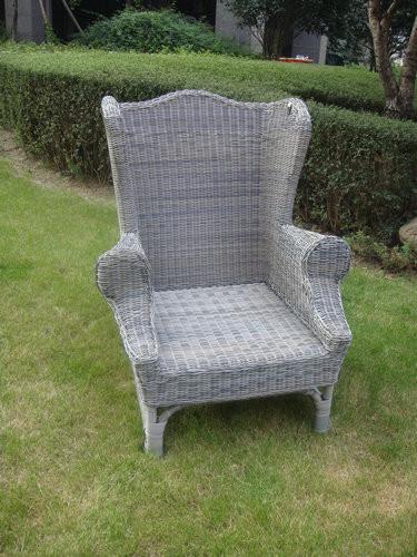 European Style Hand-Woven Outdoor Rattan Sofa Chair For Balcony