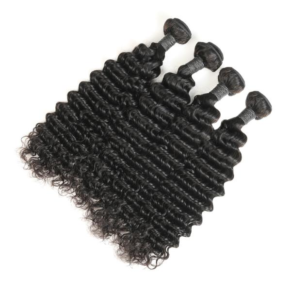 Длинные естественные глубокие волосы волны связывают/сырцовые глубокие расширения человеческих волос волны