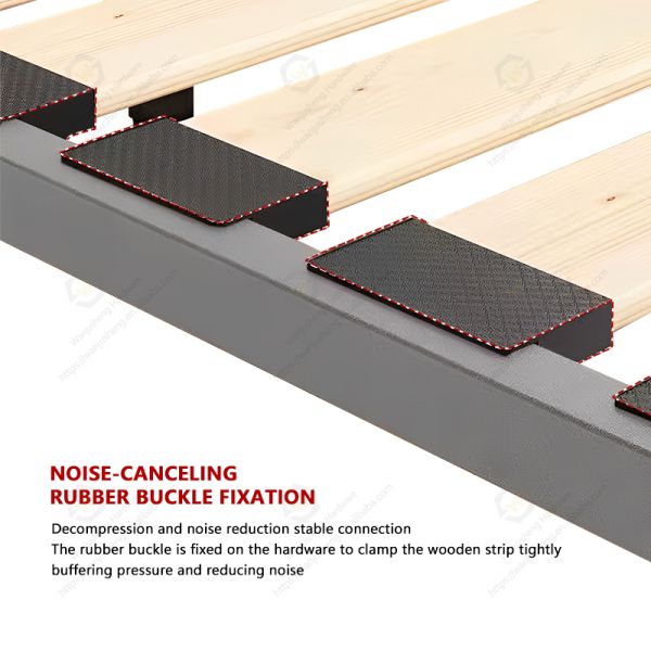 Bed Frame with Thickened Solid Wood Skeleton Moisture-proof Bed Board Encrypted Design Foldable Tatami Steel Frame Customizable