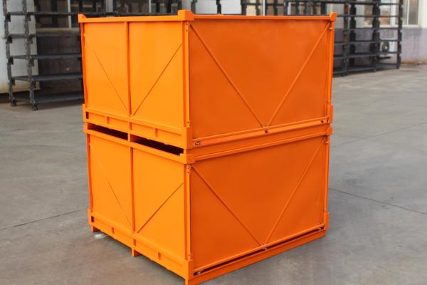 Foldable Galvanized 2.0mm Thickness 48KG Metal Pallet Cages