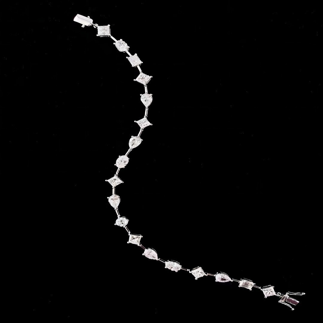 14K Brilliance Lab Grown Man Made Diamond Bracelets Star Fashion Style