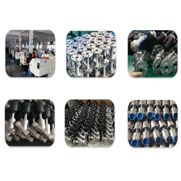 Pneumatic angle seat valve production DN20 PN16 Пневматическое фланцевое угловое сиденье поршневый клапан двойного действия обычно закрыт