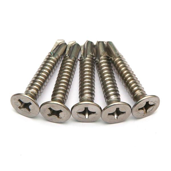 DIN7504P Cross Recess Countersunk Self Drilling Screws Metal AISI 410 Stainless Steel
