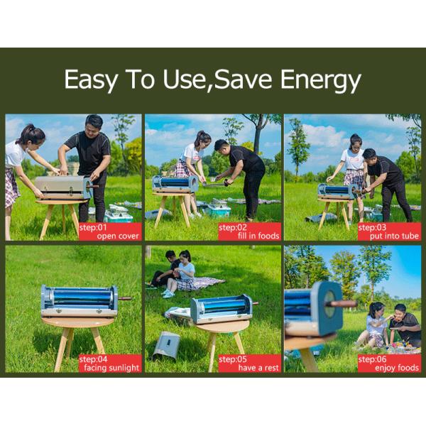 Solar Powered Barbecue Grill Solar Thermal Cooker with 137mm*610mm solar tubes