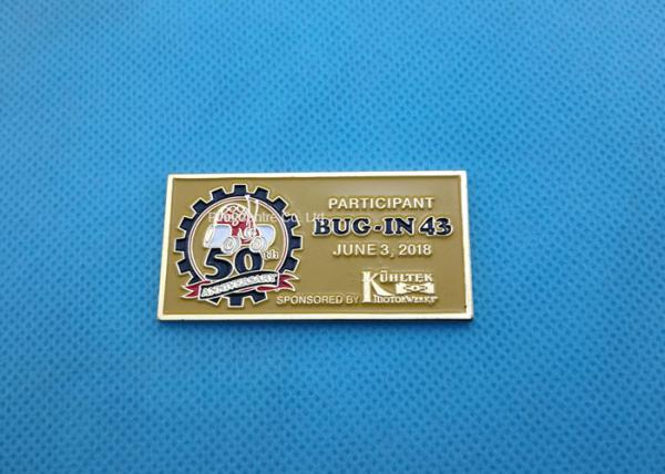 Hard Enamel Car Badges , Zinc Alloy Fridge Name Badge By Die Struck