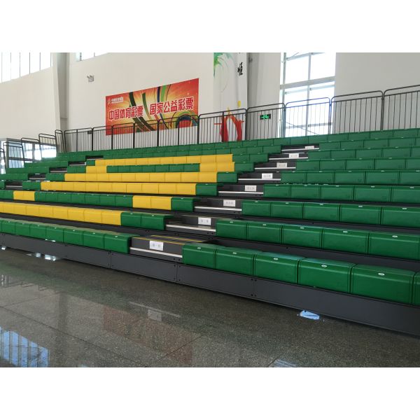 Customized Size Retractable Bleacher Seating with Integrated Writing Board and 5-Year Warranty