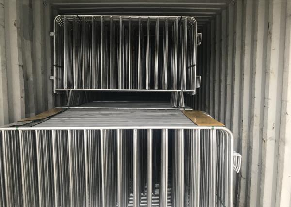 Hot Dipped Galvanized Crowd Control Barriers 1090mm x 2500mm 14 microns hdg pre-galvanized cold zinc painted at welds