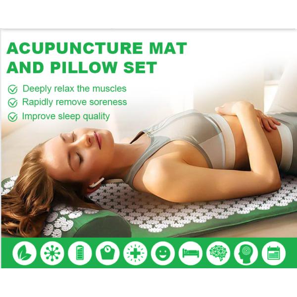 Подушка точечного массажа циновки 50pcs точечного массажа Брауна белья естественная для головных болей