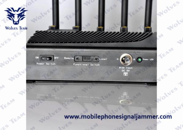 Black Cover Wifi Signal Jammer Easy Carrying Large Jamming Range 40 Meters