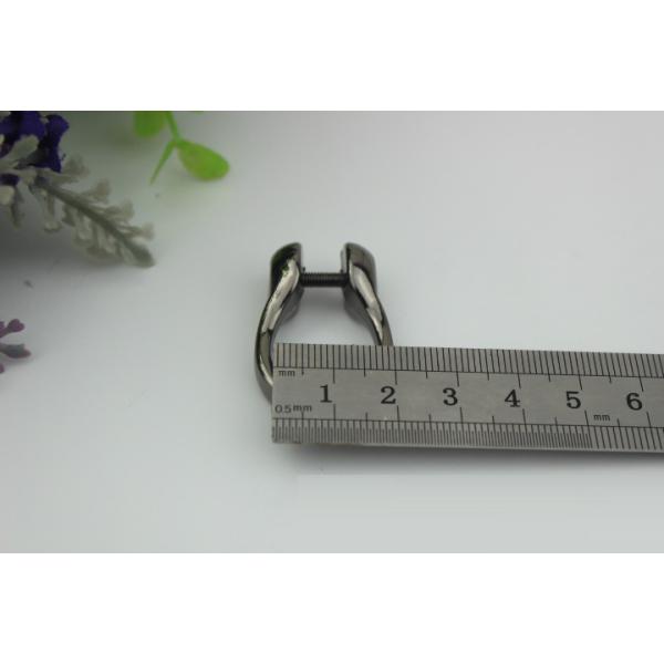 Wholesale light gold & gun metal color hanging plating metal removeble d ring strap buckle for bags
