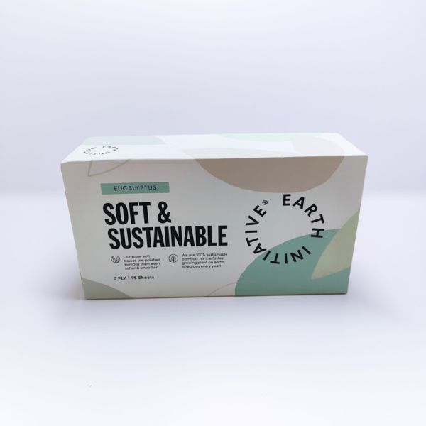 Soft and Strong Biodegradable Bamboo Fiber Facial Tissue Box Style Plain Design