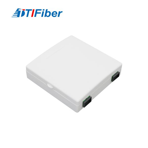 SC / APC UPC 2 Ports 86 Type Fiber Optic Mini Termination Box FTTH Wall Mounted