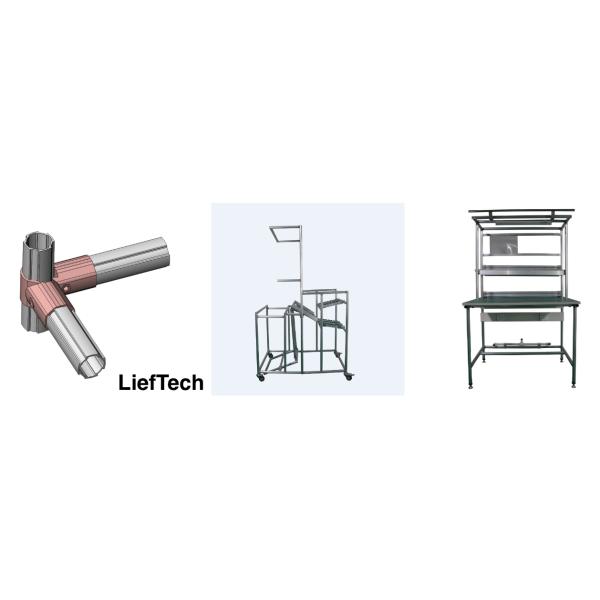 4 Way Aluminium Pipe Connectors standard size 90 Degree Right Angle Joints