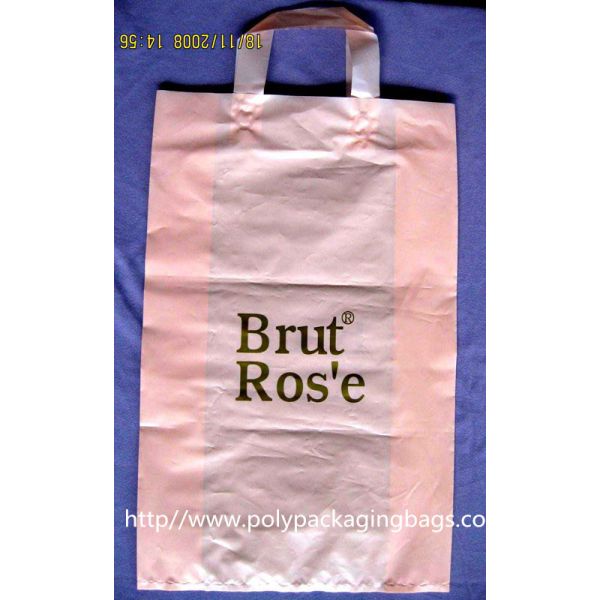 Recyclable 0.15mm HDPE Soft Loop Handle Bag / Plastic Shopping Bags