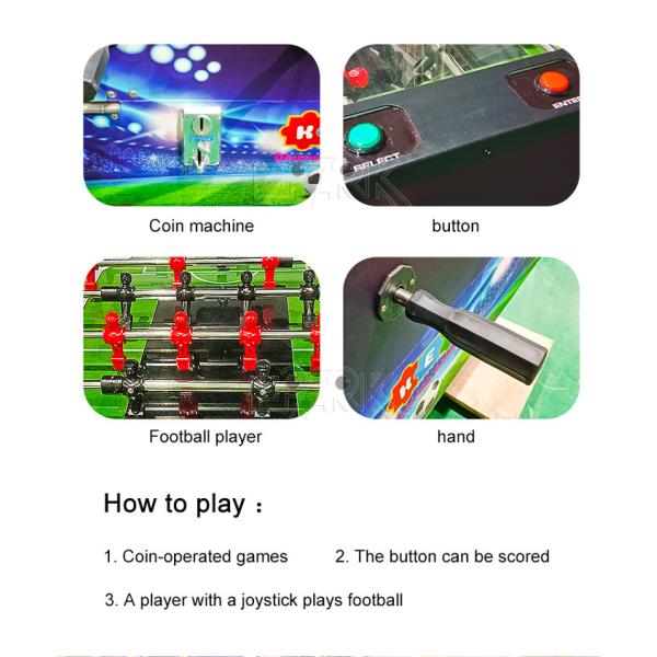 Hot Fantasy Football Soccer Table Coin Operated Two Player Competition