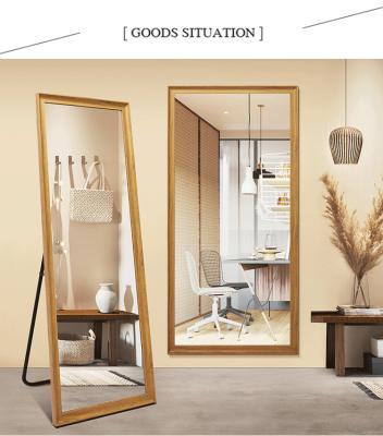 Slim Profile Full Length Contemporary Standing Mirror  For Bedroom Corner
