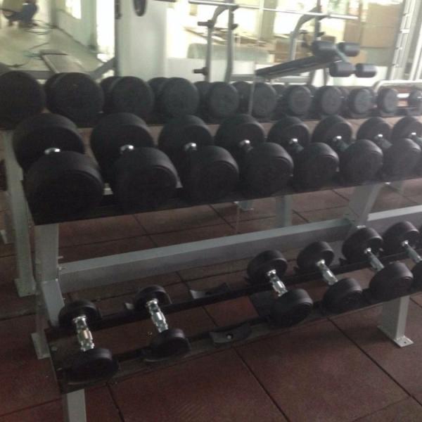 200KG Fitness Dumbbell Rubber Dumbbell Set Integrated Gym Trainer