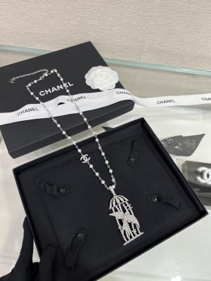 Full Diamond Flying Bird Pearl Necklace Silver Custom Luxury Necklaces