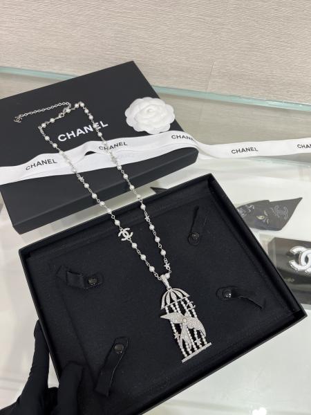 Full Diamond Flying Bird Pearl Necklace Silver Custom Luxury Necklaces